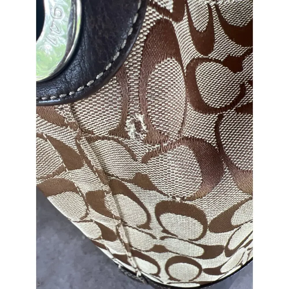 Coach Y2K Vintage Signature Canvas Hobo Shoulder Bag (Style No. 2156) monogram